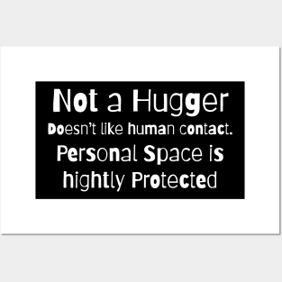 Not A Hugger Funny Sarcastic cactus Posters and Art